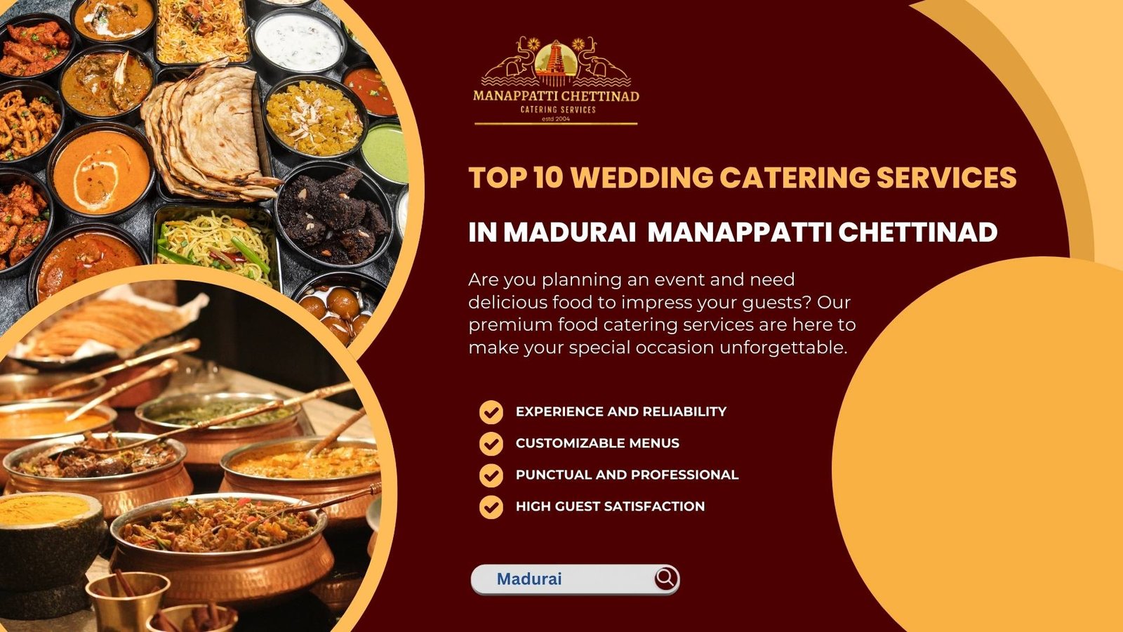 wedding catering in madurai with manappatti chettinad