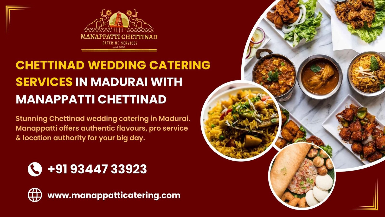 Delicious Chettinad wedding catering dishes served by Manappatti Chettinad Catering Services in Madurai