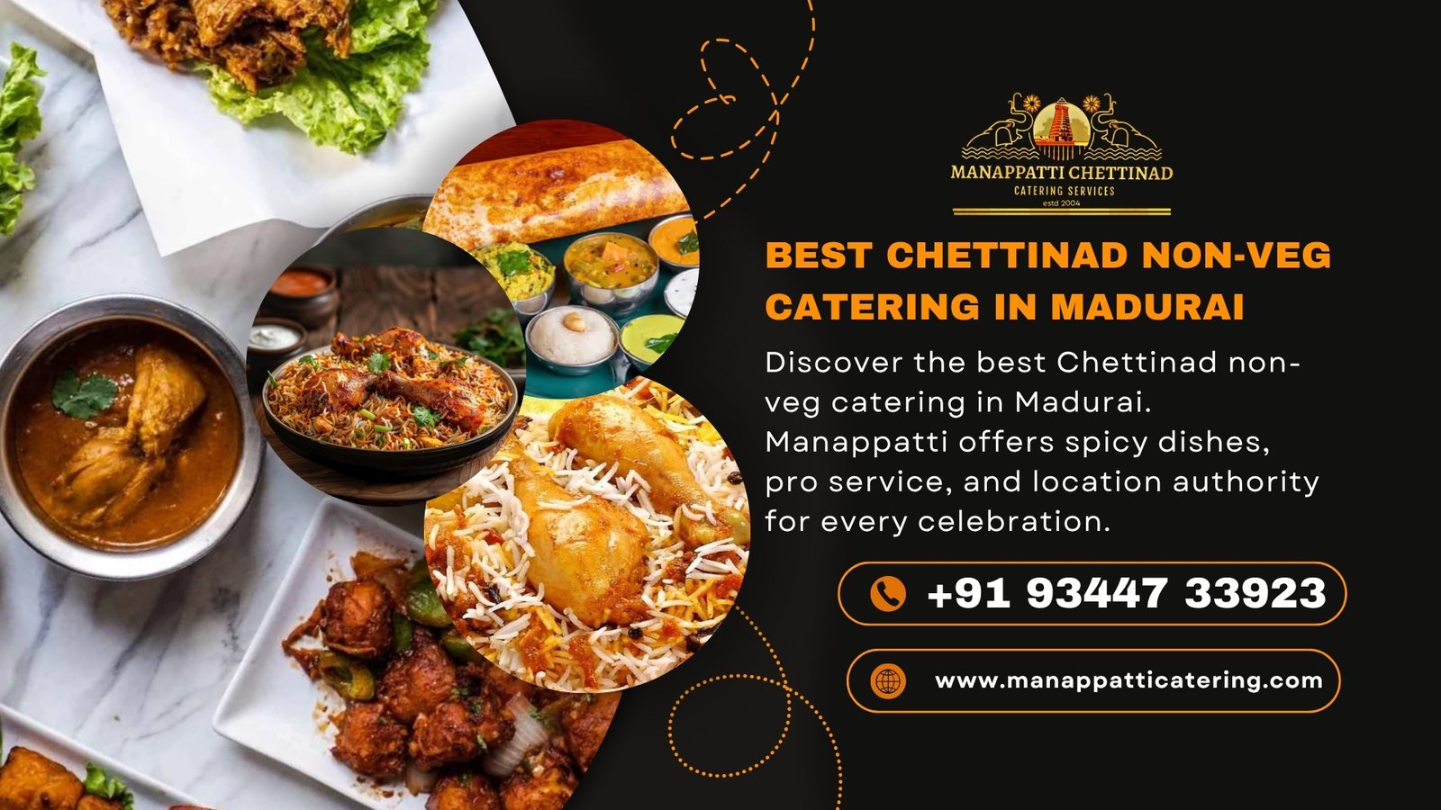 Best Chettinad non-veg catering dishes served by Manappatti Chettinad Catering Services in Madurai